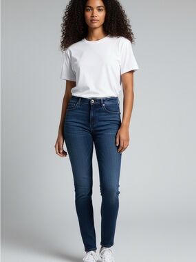 Citizens Of Humanity Dark Blue High-Rise Skinny Jeans